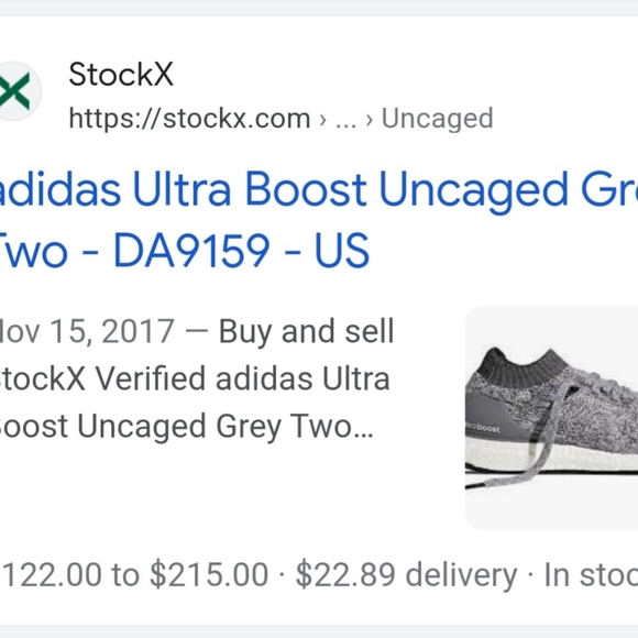 Women's (Unisex) Adidas Ultra Boost Uncaged Grey II Size 9 Women or 7.5 Men or - Picture 7 of 12